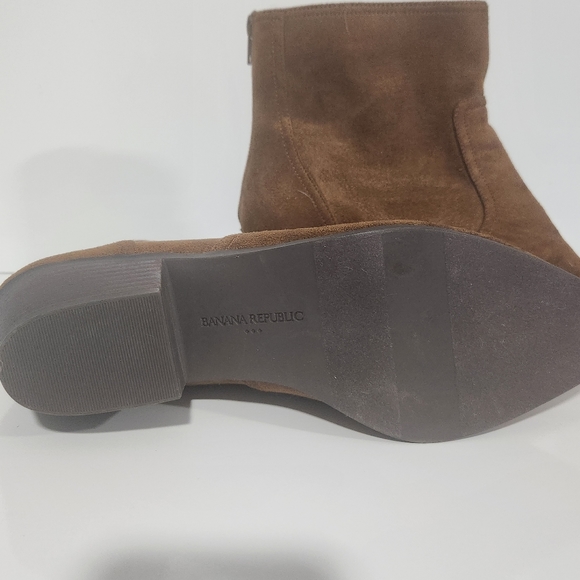 Banana Republic Factory Faux Suede Booties Brown Size 10 - Picture 5 of 6